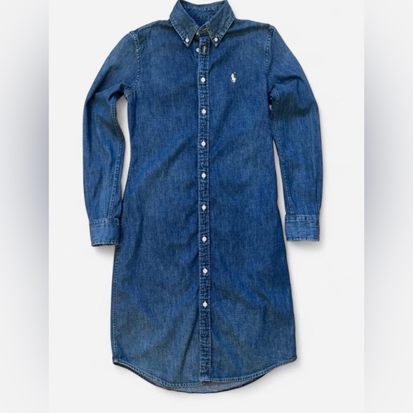Ralph Lauren Dresses & Skirts - Ralph Lauren Blue Denim Button-Front Shirt Dress